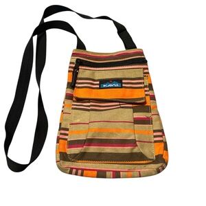 Kavu Multicolor Striped Messenger Bag